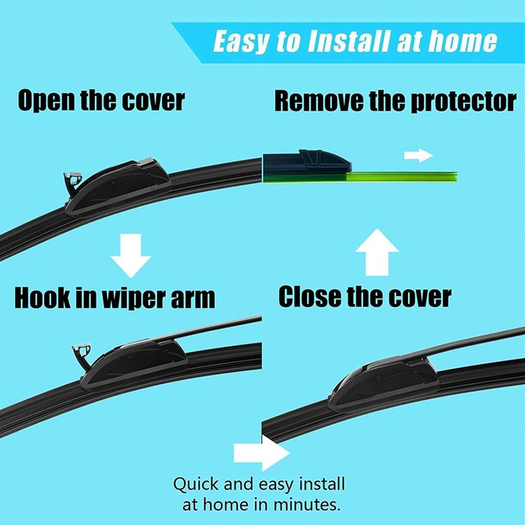 تیغه برف پاککن مدل سوپر ژله ای Seasonal مناسب برای کوییک و ساینا بسته دو عددی